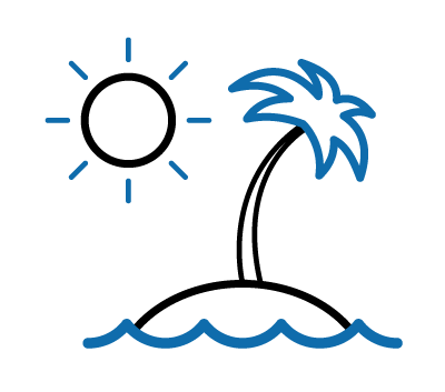Icon of a beach island Icon of a beach island