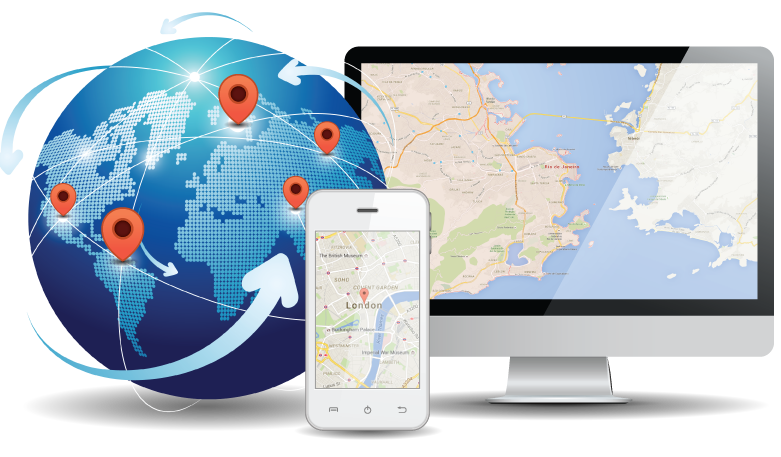 Map From The MyTrac Asset Tracking Subscription Service Displayed On The Screen Of A Smartphone