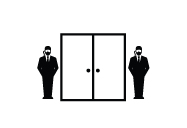 Office Security - Two Security Guards Standing outside of an Office